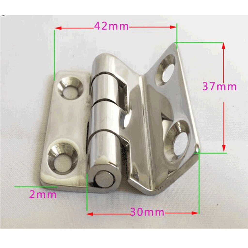 304 Marine Stainless Steel Folding Boat Door Hinges 1.7 x 1.5"