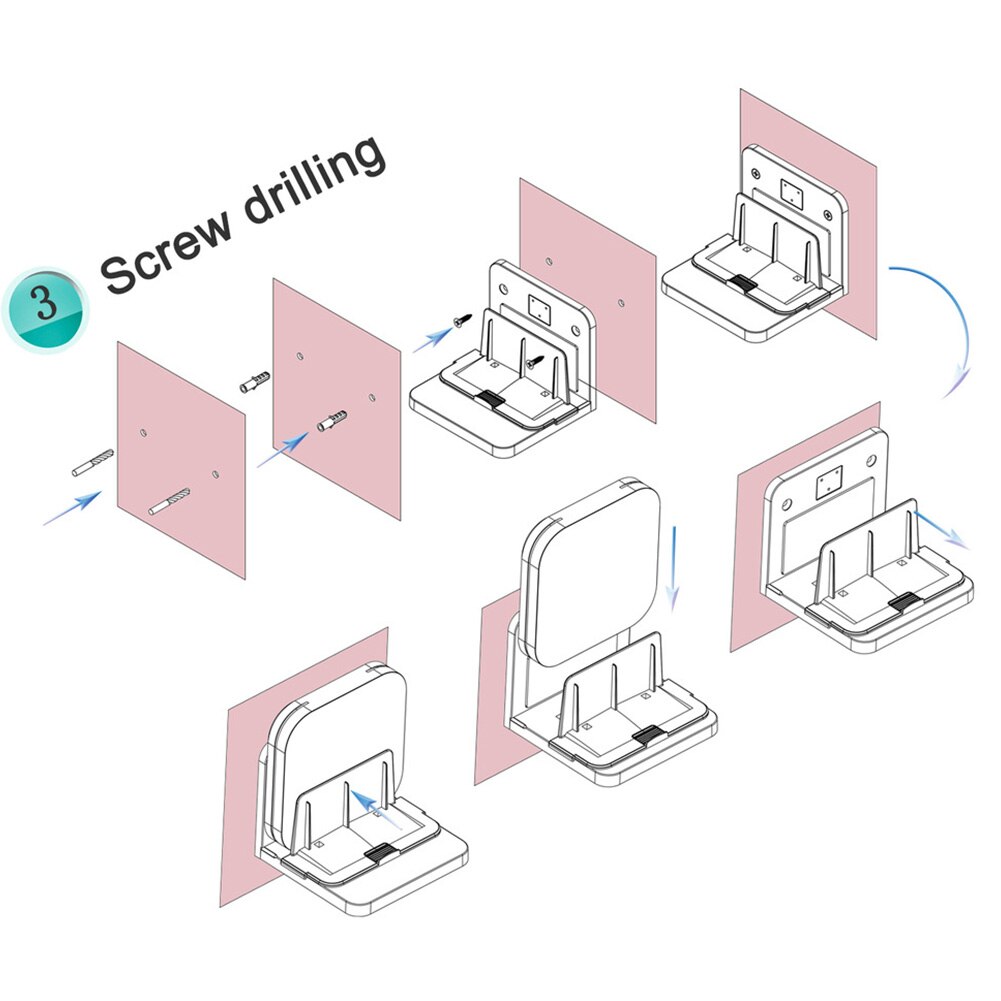 Living Room Wall Mounted Easy Install Adjustable Angle Stable Strong Bearing Office Universal Stand TV Box Bracket