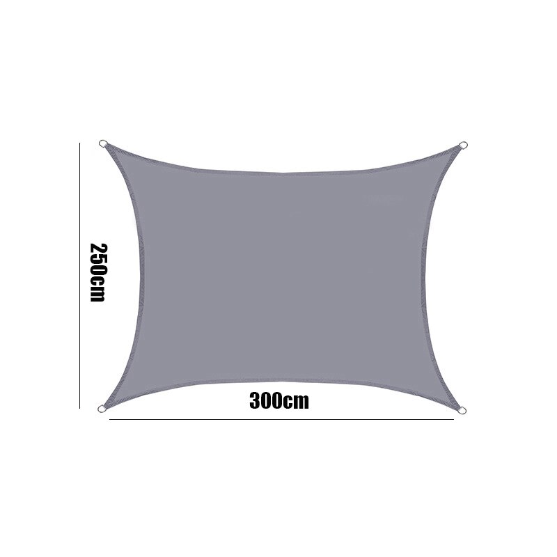 21 farger vanntett skygge seil polyester oxford stoff firkantede markiser solseil solseil for hage terrasse badegård seil: 250 x 300cm