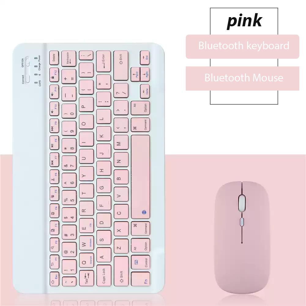 Bluetooth Wireless Keyboard Universal Mobile Phone Tablet Keyboard And Mouse Mini Bluetooth Keyboard Ipad Keyboard Accessories: WHITE