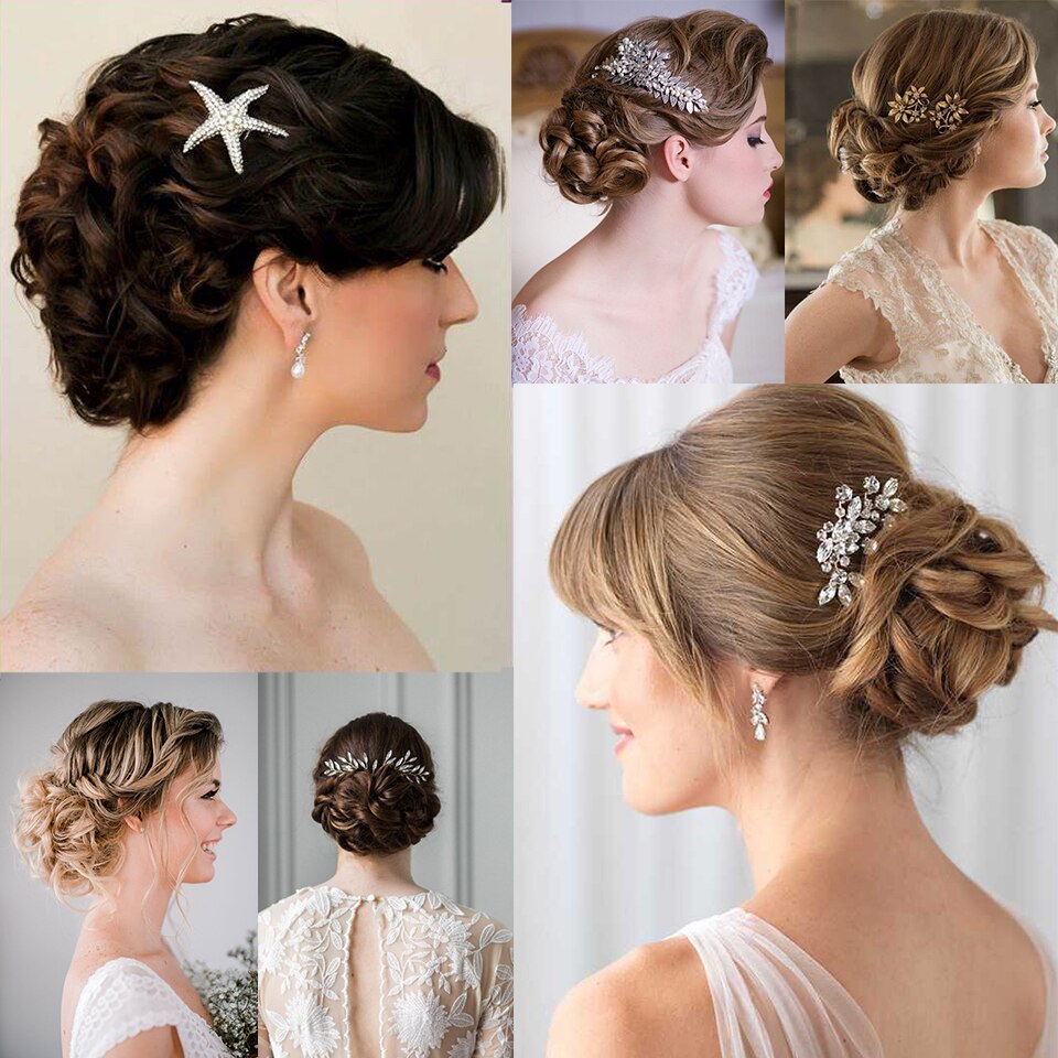 HUAYA Synthetic Short Wavy Chignon for Women 2 Plastic Comb Clip in Hair Extensions Elastic Rubber Band Bun Hair Accessories