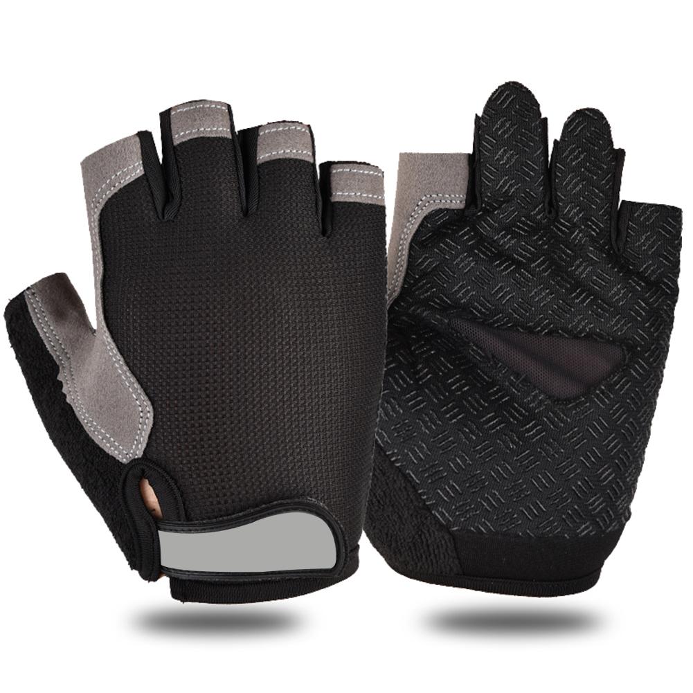 Cycling Gloves Half Finger Anti-slip Bike Bicycle Gloves Breathable for Summer Outdoor Sports Men Women Motorcycle MTB Road Bike: Black / XL