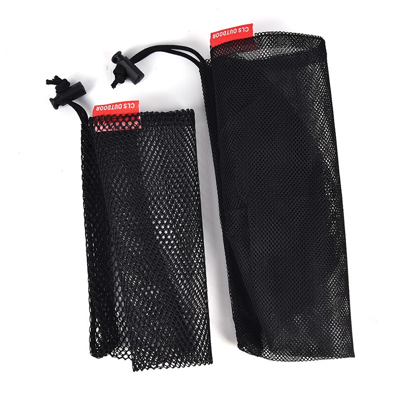 Slidstærk nylon mesh snorepose til bestik flaske gryde pande kedel mesh opbevaring dinty taske rejse ting sæk