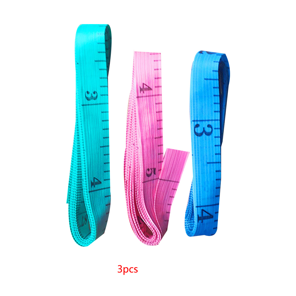 3pcs 1.5M Sewing Ruler Meter Sewing Measuring Tape Body Measuring Ruler Sewing Tailor Tape Measure Soft Random Color: Default Title