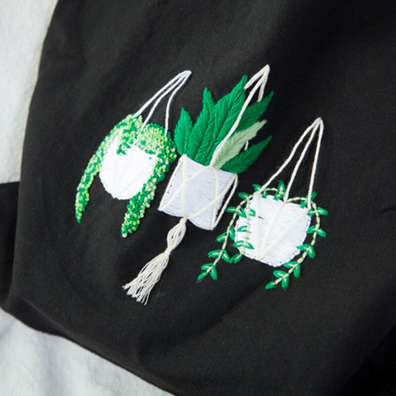 Fiore del nastro Del Ricamo Sacchetti di kit, Borsa Della Tela di canapa Ricamo A Punto Croce impostato per Principianti, Fatto A Mano Mestiere di Cucito Incompiuta