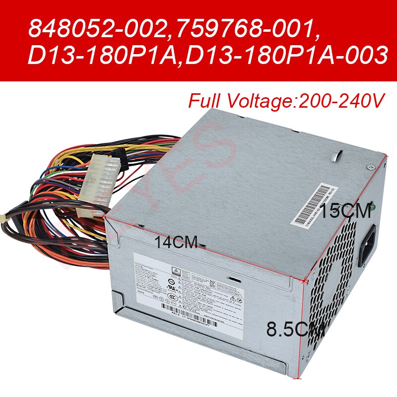 848052-002 759768-001 D13-180P1A D13-180P1A-003 Für Profi 400 G3 MT 180W 24 + 4 Stift Energie versorgung Darm Getestet