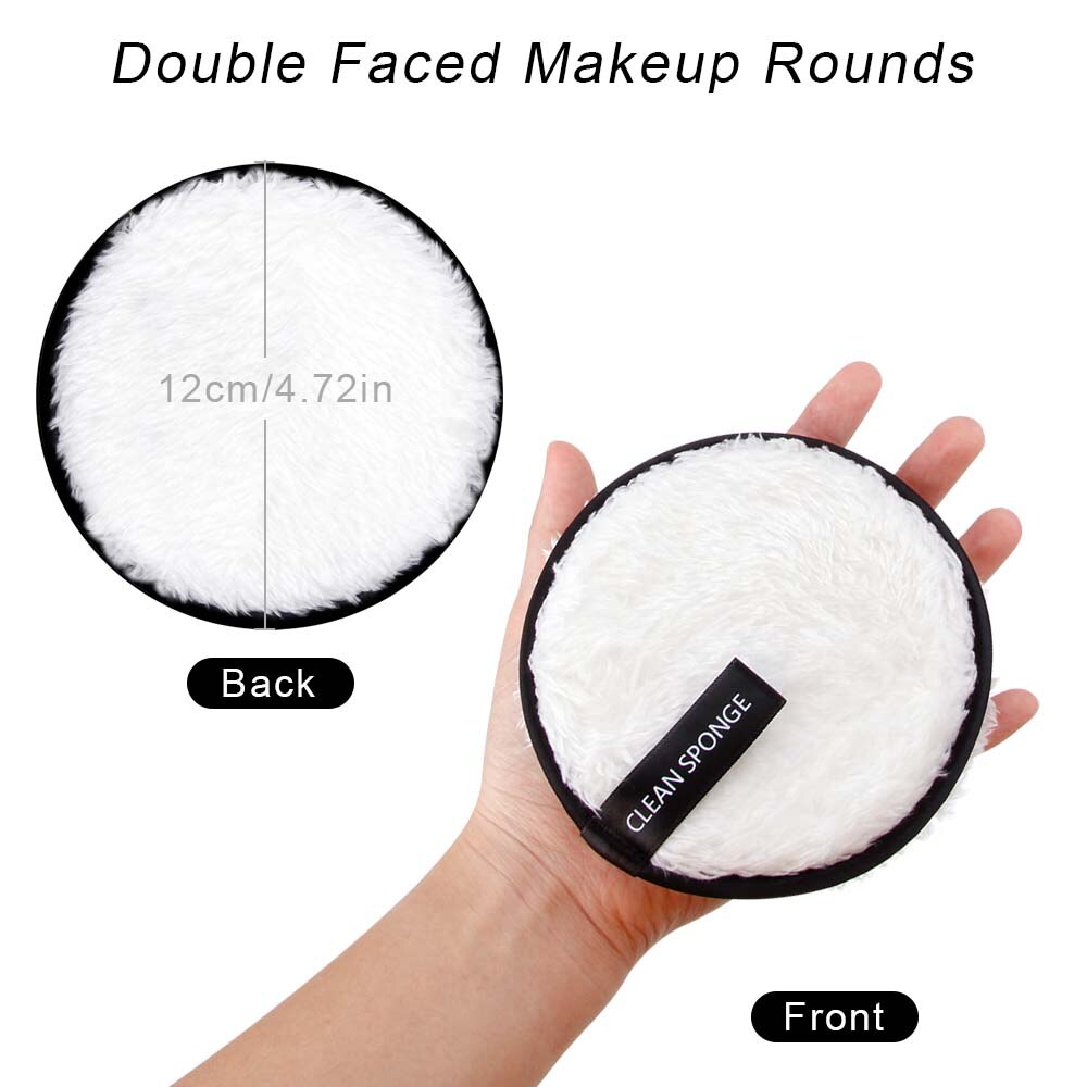 1/2Pcs Makeup Remover Pads Microfiber Cloth Pads Face Cleaning Washable Cotton Pad Reusable Makeup Remover Wipes Cosmetic Puff