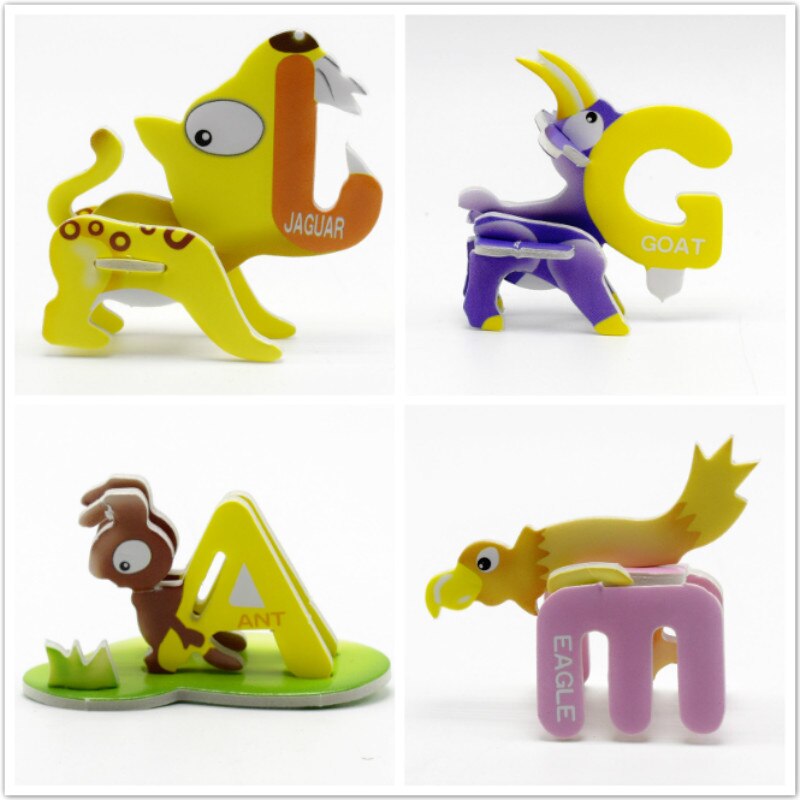 Diy 3d zoogdieren puzzel papier dimensionaal model gemonteerd hersenkraker leerzame educatieve spellen speelgoed voor kinderen legpuzzel speelgoed