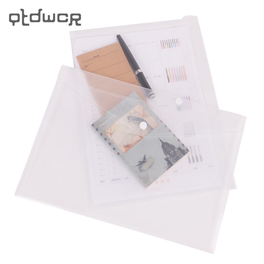 1PC Simple Transparent A4 Big Capacity Document Bag Business Briefcase Storage File Folder for Papers Stationery Student