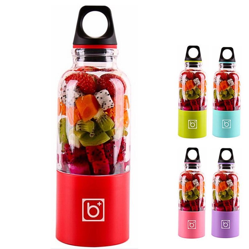 4 Blades Portable Blender Mix Pro Electric USB Rechargeable 500ml Juicer Cup Extractor Shakes Fruit Smoothie