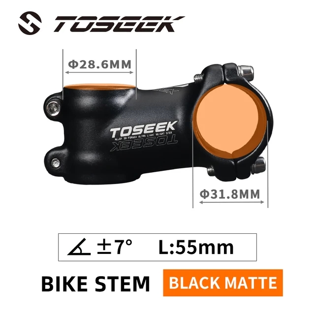 TOSEEK Ultralight Aluminum Bike Handlebar Stem 6° 7° 17° 25° Degree Mtb Stem 35mm-120mm Power Mtb 31.8mm Mountain Bicycle Stem: light green
