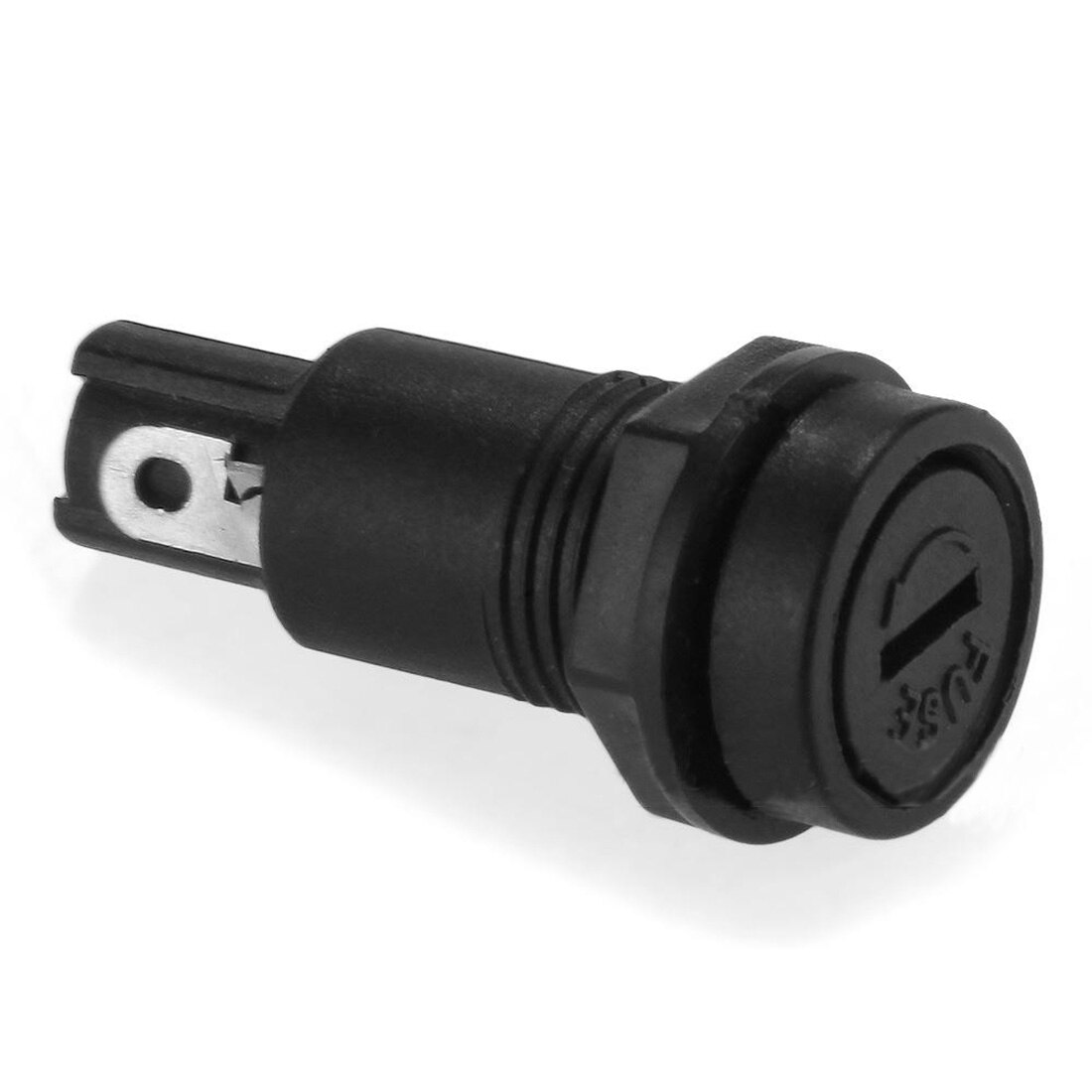 Car Chassis Panel Mount Fuse Block Holder Fuseholder Plastic Black 250V 10A Marsnaska