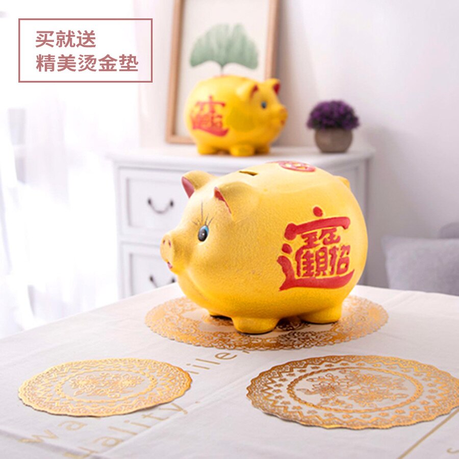 Chinesischen Traditionellen Keramik Sparschwein Gold Sparschwein für Kinder Tirelire Sparschwein Keramik Traditionellen Sparschwein Gold HH50QG
