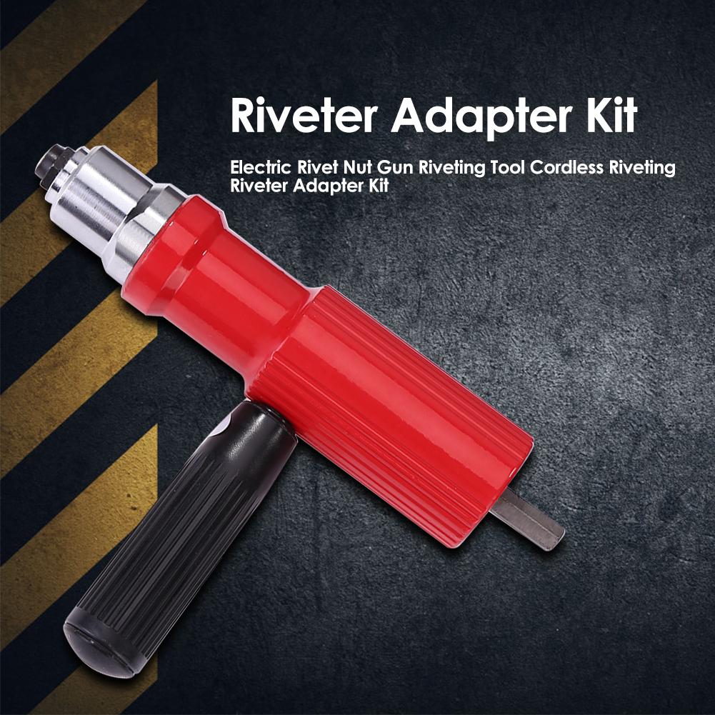 Electric Rivet Nut Gun Riveting Tool Cordless Insert Riveter Adapter Kit Handheld Riveter Adapter Kit For Power Tool Cordless