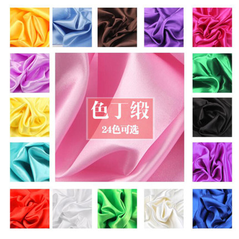 3 PCS 16 Soorten Satijnen Stof Doek Naaien Quilten Stoffen voor Patchwork Handwerken DIY Handgemaakte Accessoires Effen Gordijn Stof