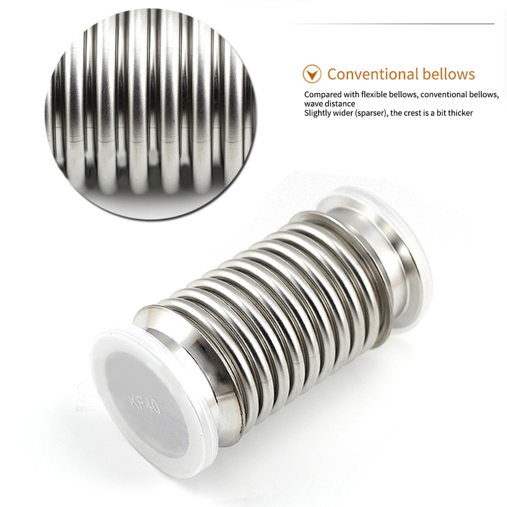 KF40 Balg Flexibele Slang Buis (100Mm) Vacuüm Flenzen Fitting SS304 Rvs 304