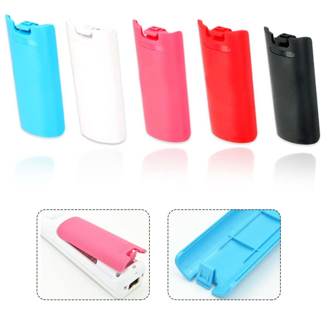 Batterij Deksel Deur Pack Shell Cover Case Vervanging Reparatie Deel voor WII Remote wireless Controller Accessoire