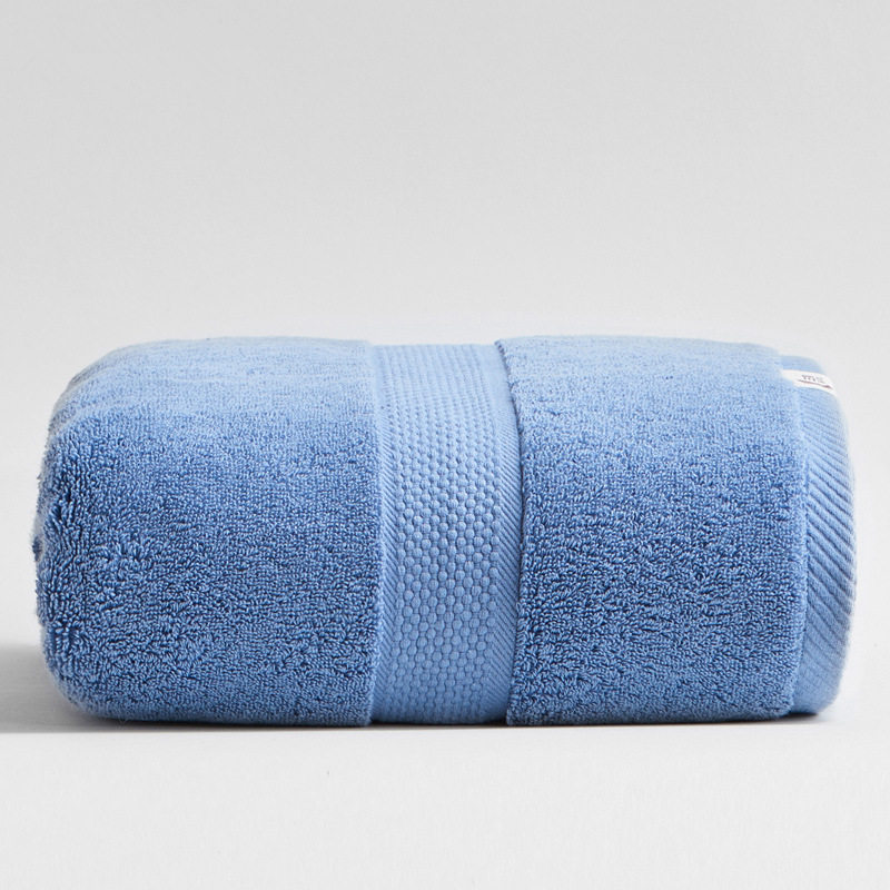 1pc 80*160cm 900g tyk luksus egyptisk bomuldsbadehåndklæde miljøvenlig strandterry badehåndklæde til voksne serviette de bain: Blå