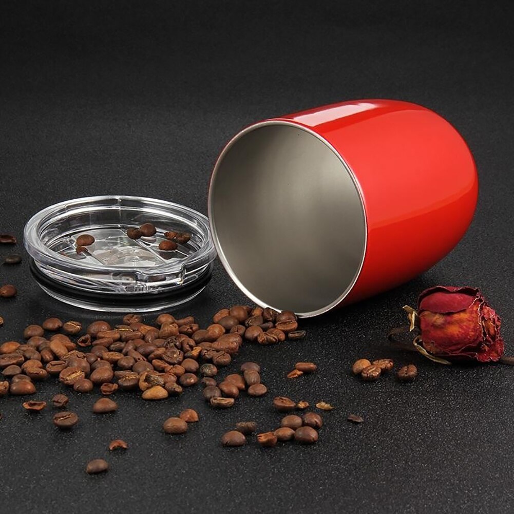 10oz udendørs picnic camping kaffekopper med låg rustfrit stål stammeløs ubrydelig mælkeøl drikke drikke kop tekopper drinkware