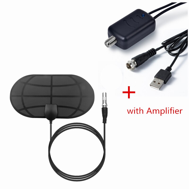 Inomhus 980 miles räckvidd antennförstärkare signalförstärkare digital antenn tv antenn hdtv antenn 4k lokal kanal sändning: Förstärkare svart