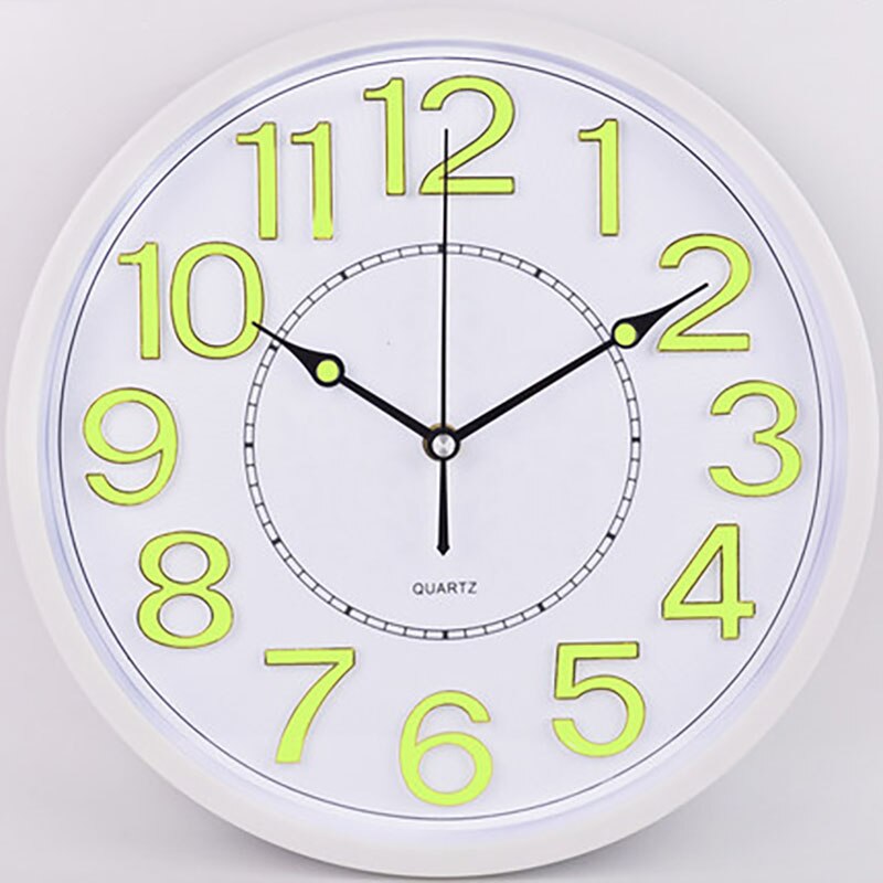 Mute vægur moderne stort natlys ur quartz dekorative digitale wanduhr vægmaleri vægure: 31cm stil 4