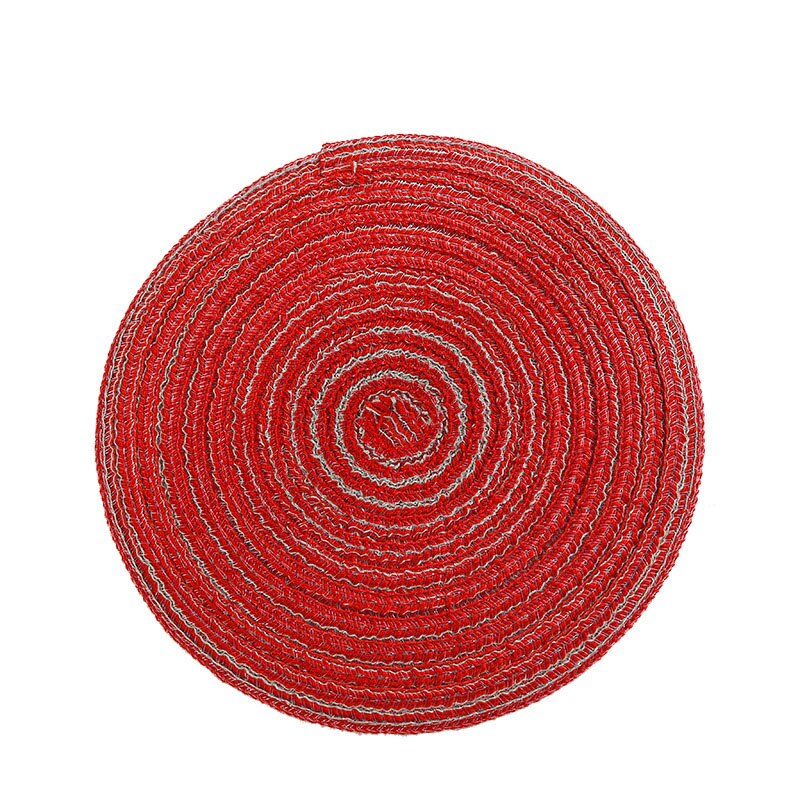 Rundbord ramie individule pad solid placemats linne halkfri matta underlägg kök tillbehör coasterhome dekoration