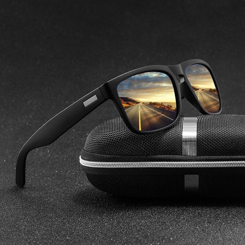 Longkeeper heren klassieke gepolariseerde zonnebril heren zonnebril vierkante spiegelbril bestuurdersveiligheid  uv400 oculos masculino