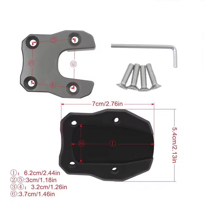 Voor MSX125 Grom 125 MSX MONKEY 125 Motorfiets Accessoires Kickstand Voet Zijstandaard Zijstandaard Extension Pad Ondersteuning Plaat