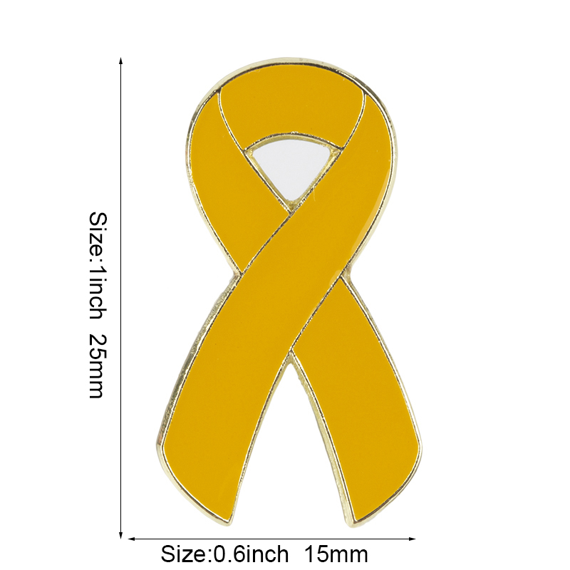 Lint Borstkanker Awareness Revers Pin Aids Metalen Badge Pin Broche Decoratieve Knoppen voor Kleding XY0025: Rhodium Plated