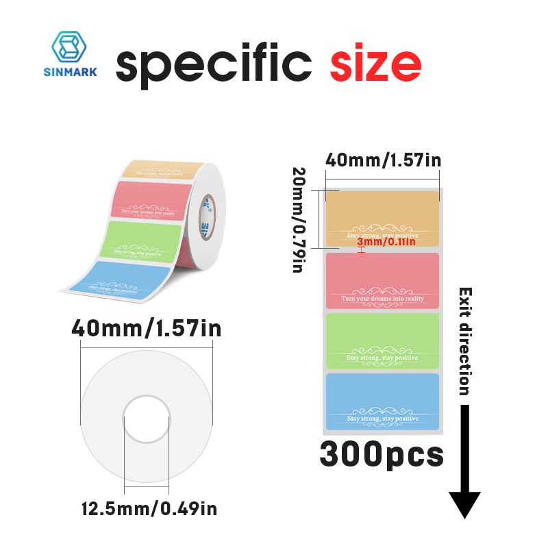 2 Rollen/Set farbiges Etikettenpapier, Thermoaufkleber, Wolken, wasserfeste Etiketten, niedliche handgefertigte DIY-Aufkleber, Verwendung als für Taschendrucker