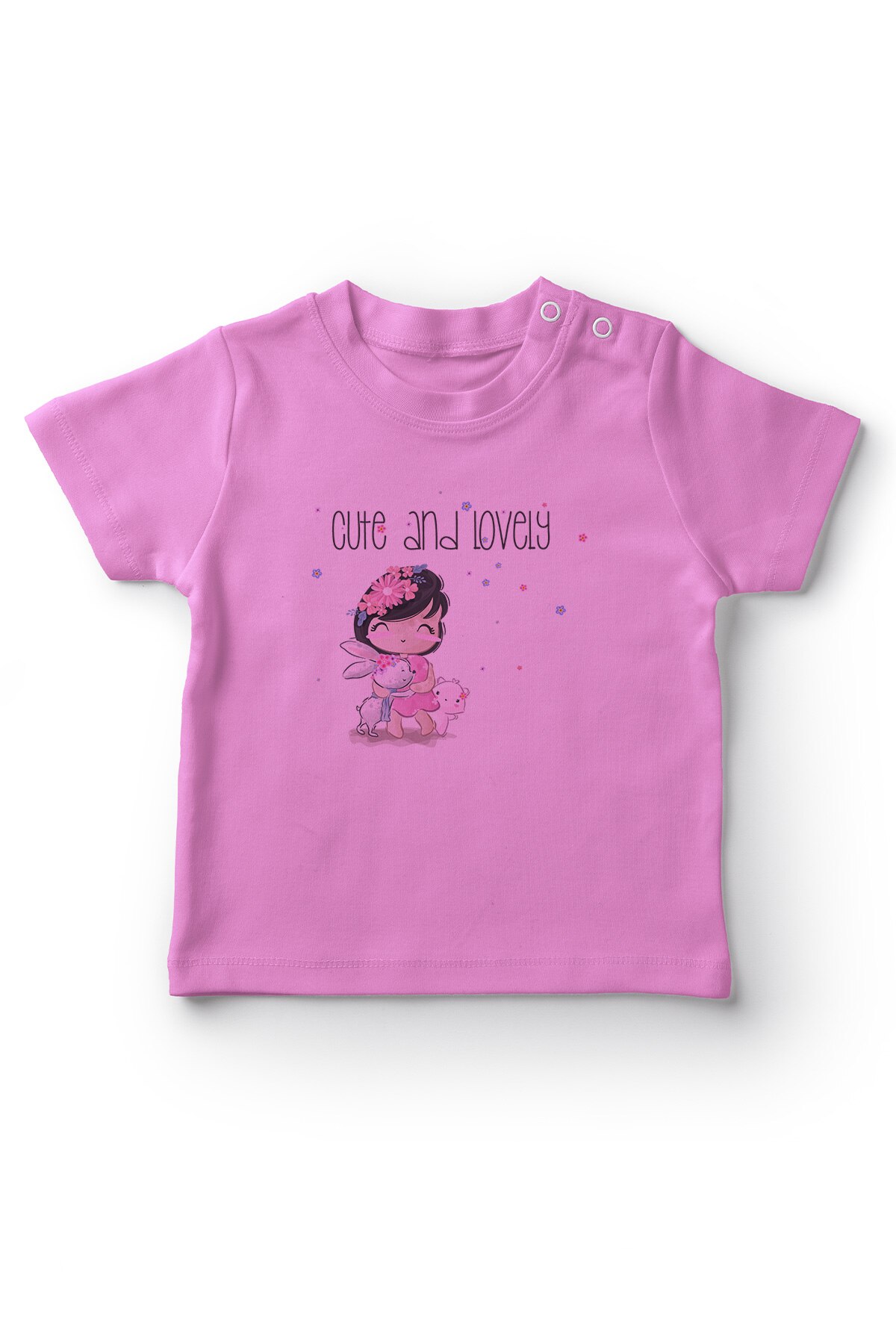 Angemiel bébé amoureux des animaux petit garçon fille tee shirt bébé rose