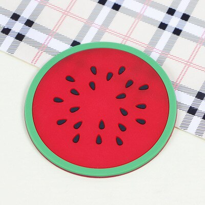 Keuken Gadgets Siliconen Cup Coaster Fruit Stijl Hittebestendige Placemat Leuke Fruit Drankje Tafel Mat Keuken Accessoires: Watermelon