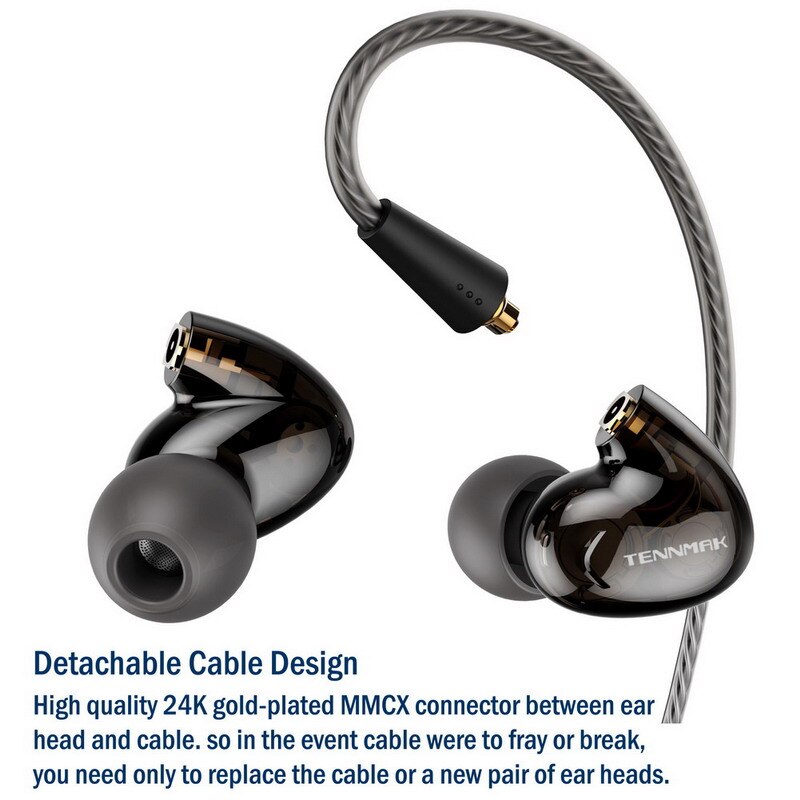 TENNMAK Pro Dual Drivers In Ear Sport MMCX Detachable Earphone Vs SE215 SE535 --- Version