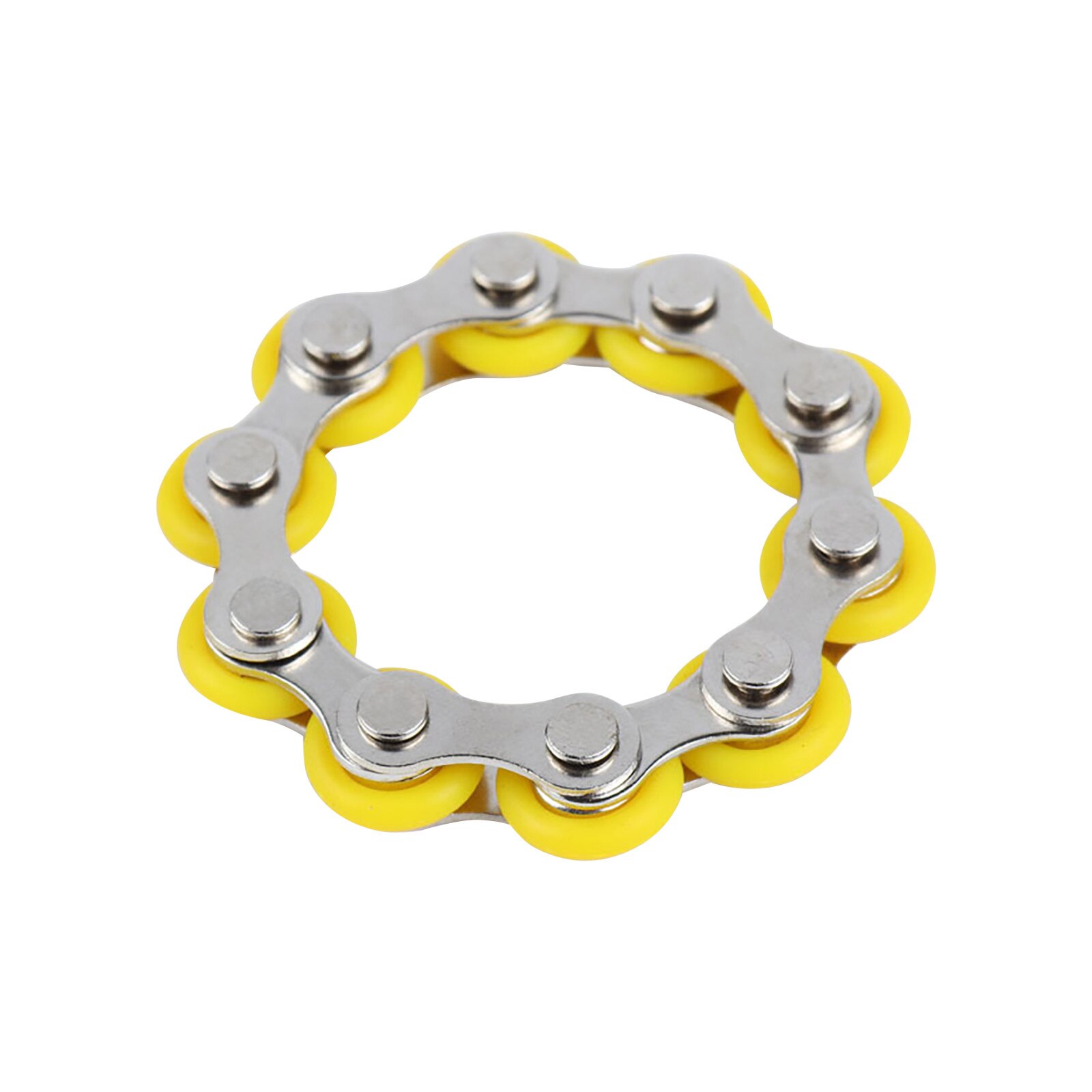 Cadena de bicicleta, alivio de estrés juguetes para el autismo alivio de tensión y ansiedad juguetes 10 bits de descompresión de juguete de cadena al aire libre accesorio #40: Yellow
