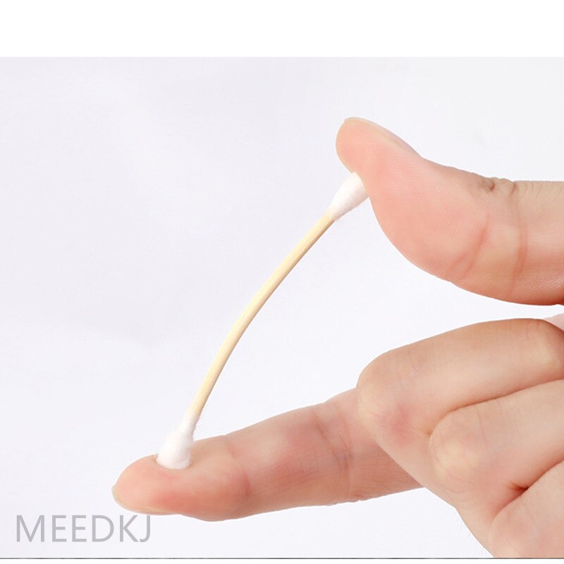 100 stuks zachte tas houten stokjes dubbelzijdige wattenstaafjes hygiënische wattenstaafjes beauty stick cosmetische wattenstaafjes
