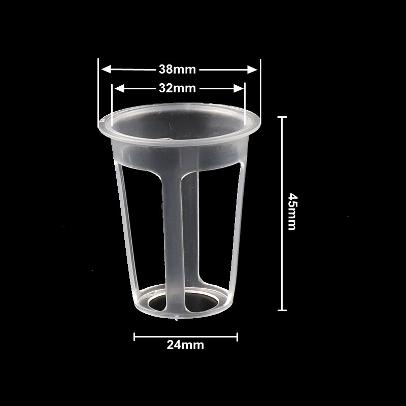 100pcs Net Pot Garden Vegetable Soilless Grow Hydroponic Basket Multi-Size Aeroponics Plastic Planting Mesh Pot: S32-45