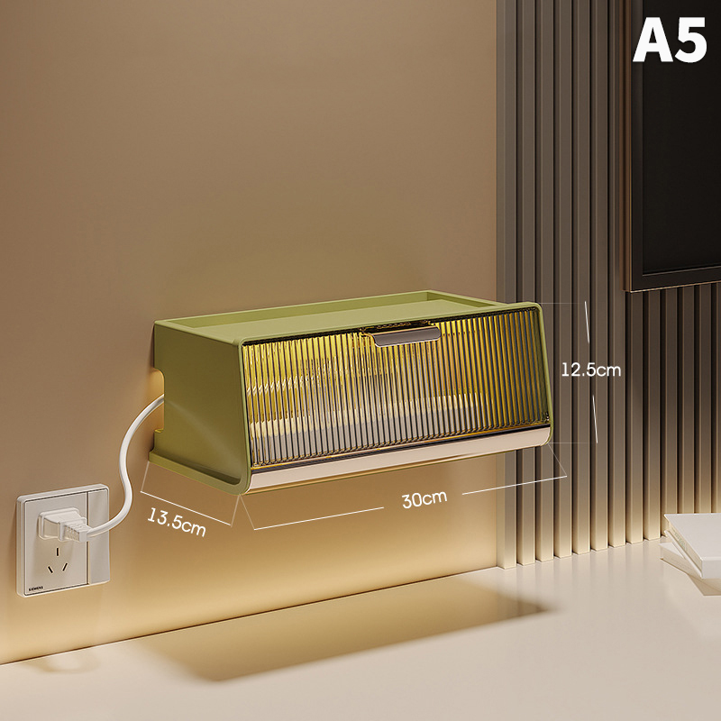 Router Storage Box Shelf Wall Mounted Wifi Organizer Box Punch-Free Socket Box Set-Top Box Organizer Box Living Room Storage: Yellow