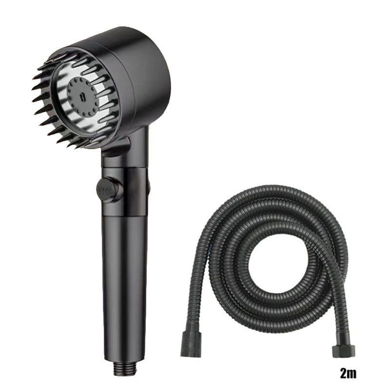Filtro de ducha, cuatro modos, accesorios de baño, cabezal de masaje, cabezal de ducha lleno para cabezales de ducha, perillas, piezas de duchas, accesorio para el hogar: Verde militar