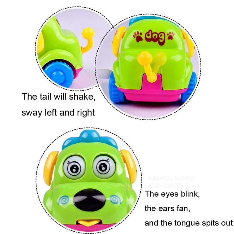 Wind Up Clockwork Funny Speelgoed Cartoon Puppy Tong Uurwerk Auto Educatief Speelgoed kinderen speelgoed brinquedos