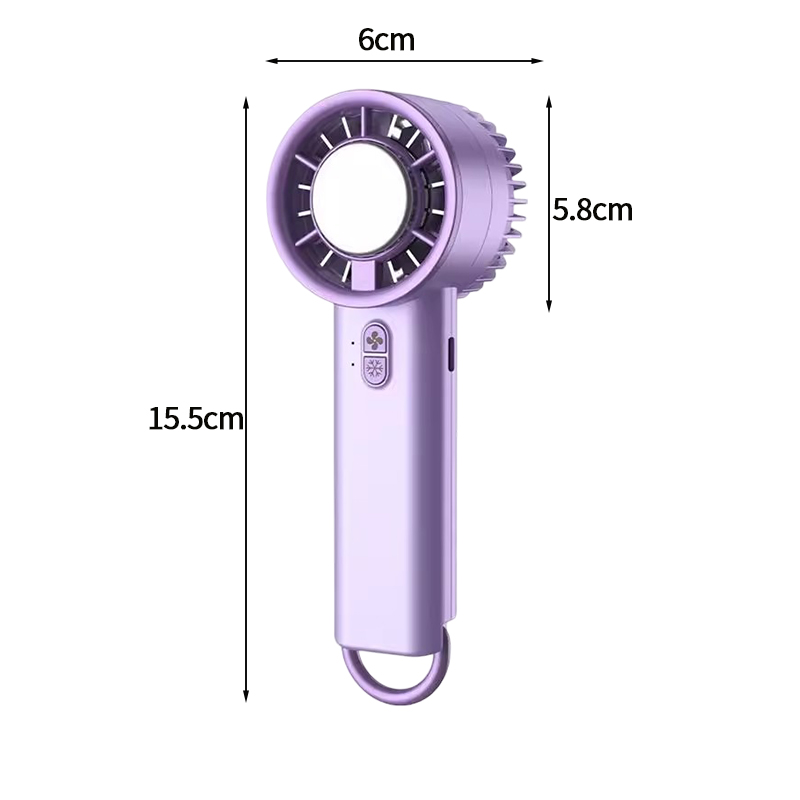 Upgraded Electric Mini Fan Refrigeration Handheld Fan USB Rechargeable Portable Cooling Fan Air Cooler: green