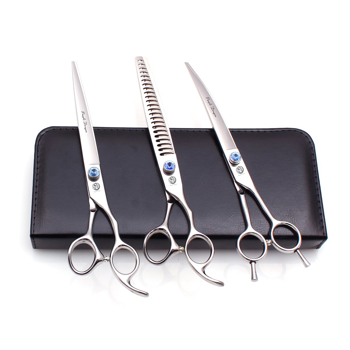 Pet Scissors Purple Dragon Brand 8" Japanese 440C Thinning Shears 3004# Dog Hair Scissors Pet Scissors Set Add Bag