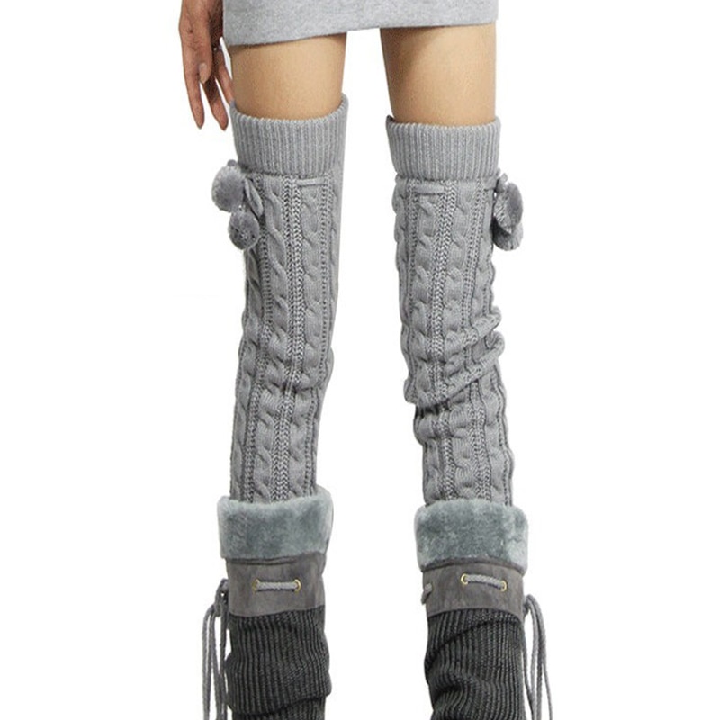 Sparil Vrouwen Winter Lange Legging Warmers Gebreide Stropdas Bal Boot Kniehoge legging Gehaakte Beenwarmers Vrouwelijke