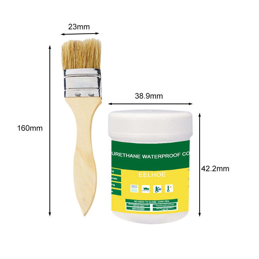 Transparent Waterproof Sealant Paste Repair Broken Surfaces Home House Sealer Mighty Transparent Paste Coating Paste With Brush: 30g