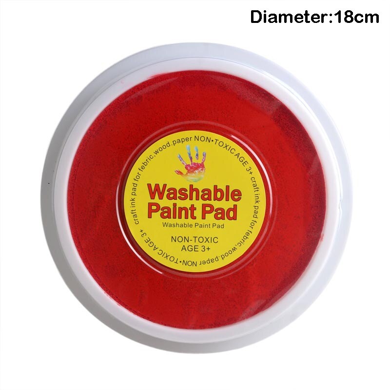1PC 16-22CM Lots Colors Ink Pad Stamp DIY Finger Painting Craft Art Cardmaking Finger Painting Ink Pad Round Stamp Finger Print: F