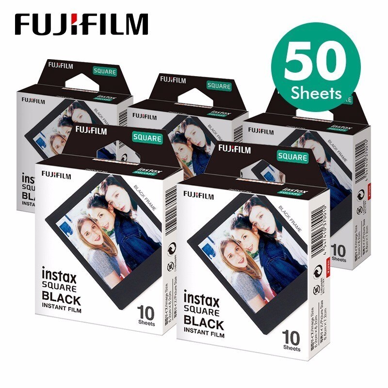 Papel fotográfico Polaroid Fujifilm, película cuadrada, papel fotográfico con borde blanco/negro para cámara instantánea Instax Sq10 Sq6 Sq20 Sq1