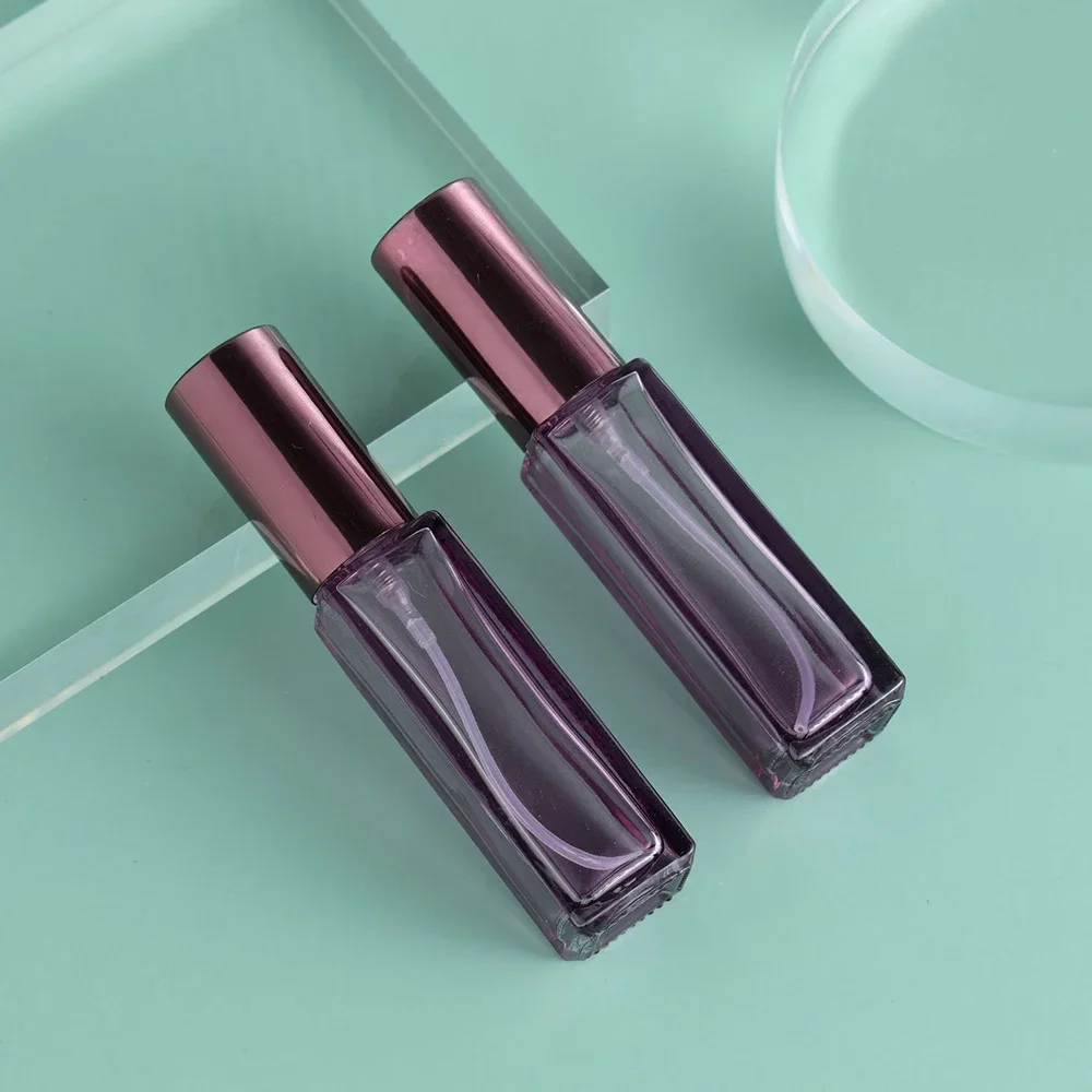 Mini botellas de Spray de Perfume de 10ml, botella recargable de vidrio, portátil, contenedor de Cosméticos líquidos, atomizador de Perfume 2024: Azul