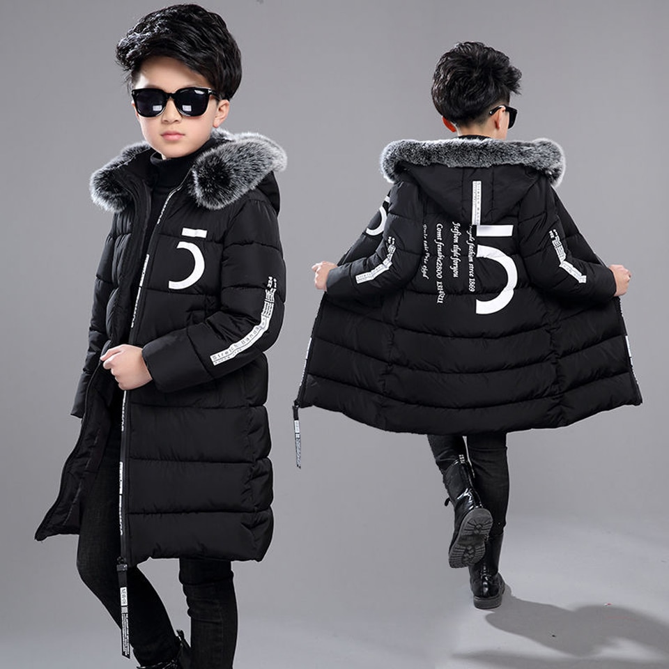 Boys 'Winter Katoenen Jassen Verdikte Kinderen Winter Jas Kinderen Winter Overjassen 4-14 Jaar