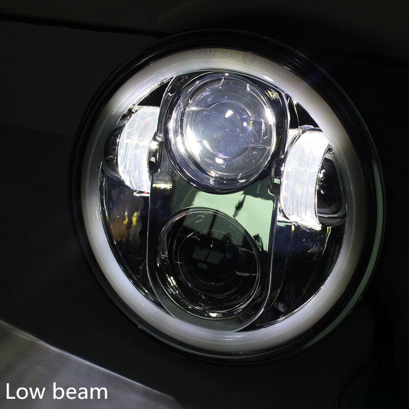 5-3/4 "5.75 calowy motocykl Moto projektor doprowadziło pełny aureola reflektor dla Dyna Sportster Softail