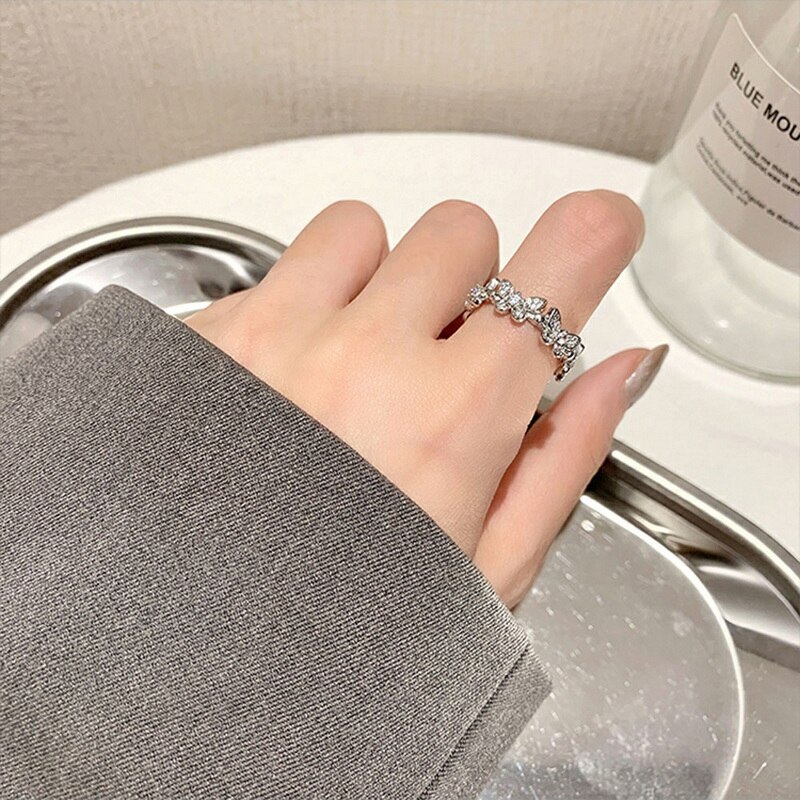 Silber Farbe Tanzen ziehen um Schmetterling Ringe zierlich Insekt Minimalistischen Ringe Für Frauen Französisch Jewlery 2022 Trend Anillos