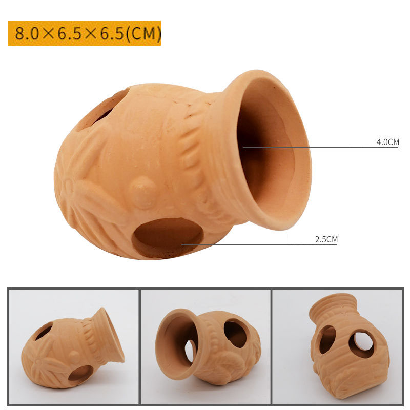 Bocal en Céramique pour Poissons, Décoration Précieuse d'Aquarium, Abri de Diversification pour Amano, ShriAJCichlid, Bonsaï, Élevage de Poissons, Aide à Cacher: green